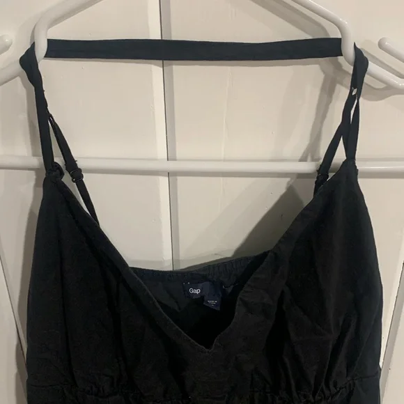 GAP V-Neck Black Flowy Dress W/ Crossover Straps - Picture 2 of 4